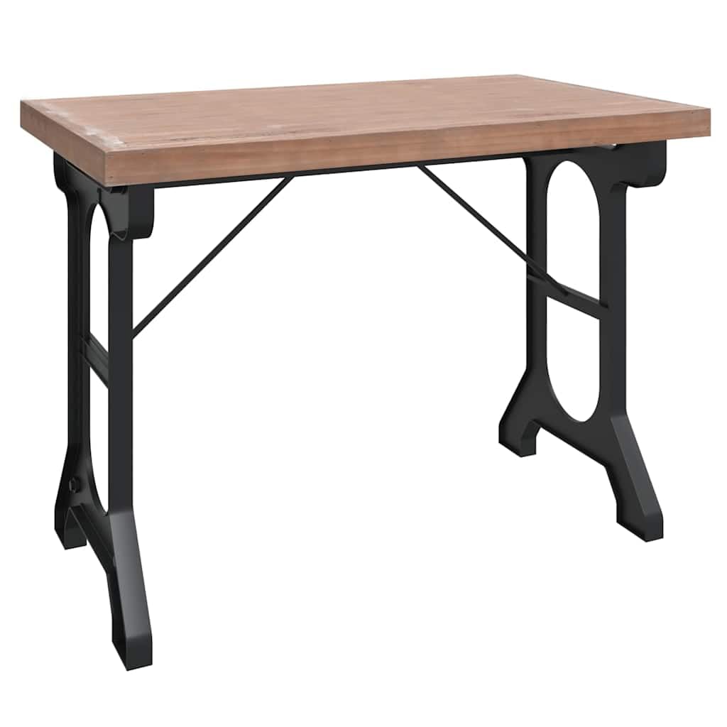 vidaXL Mesa de Comedor Mostrador Restaurante Terraza Cocina Bistró Cafetería Resistencia a Humedad Rectangular Madera Maciza de Abeto y Hierro
