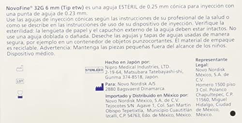 Novofine 바늘 0.25 x 6mm 32g C100, 1팩 — 사진 2