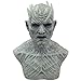 Night King Mask, Halloween Cosplay Night King Zombie Máscaras de látex Accesorios de Disfraces de Fiesta de Halloween, Accesorios de Halloween Decoraciones White Walker Zombie Mask Nights King