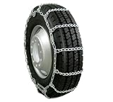 Mytee Products (Set of 2) 24.5' Twist Link Snow Tire Chain for Semi Trucks - Emergency Tire Traction Grip Chains - Snow Blower Single Wheel Chains for Commercial Trucks, SUVs, Pickups, Auto Trac
