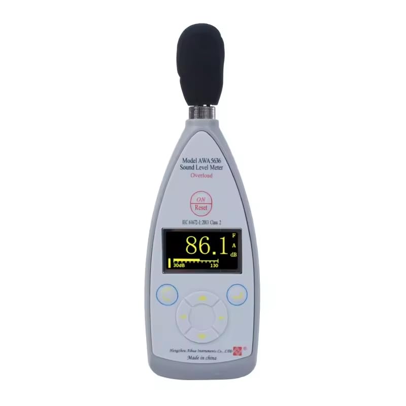 HOJILA Class 2 Sound Level Meter with Integrating Function, Statistical Analysis Function, A,C,Z Frequency Weighting, Data Storage Function