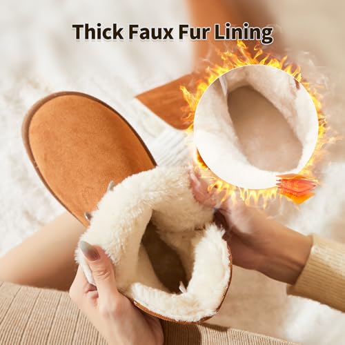 Moudki Winter Boots for Women Warm Fur Lined Booties Platform Snow Boots for Women Ankle Booties Anti-Slip Outdoor Snow Boots2