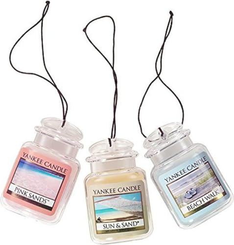 Yankee Candle Hanging Car Jar Ultimate 3-Pack Air Fresheners Neutralizes Odors Up to 30 Days...