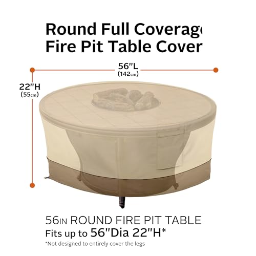 Classic Accessories Veranda Water-Resistant 56 Inch Round Fire Pit Table Cover, Outdoor Firepit Cover by Classic Accessories - Image 3
