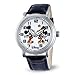 Disney Men's W001012 Vintage Mickey and Minnie Mouse Black Leather Strap Watch