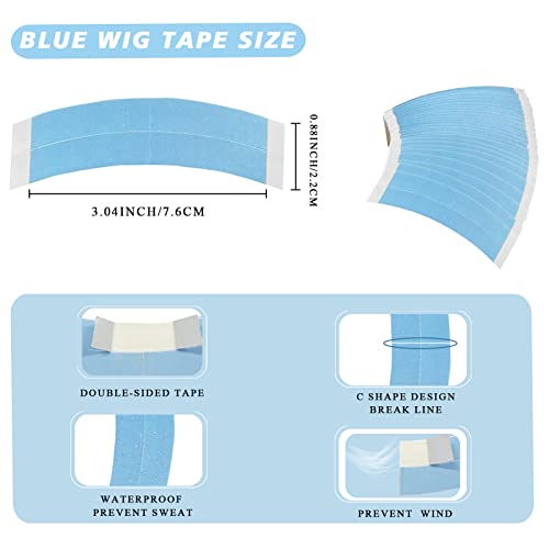 36Pcs Wig Tape For Lace Wigs Double Sided Waterproof Lace Wigs Adhesive, Tape Strips For Lace Front Wig Toupee, Hairpiece Wig Tape Hair Wig Tape For Hair Extension With Hair Wax Stick Edge Control Wax #TOP1