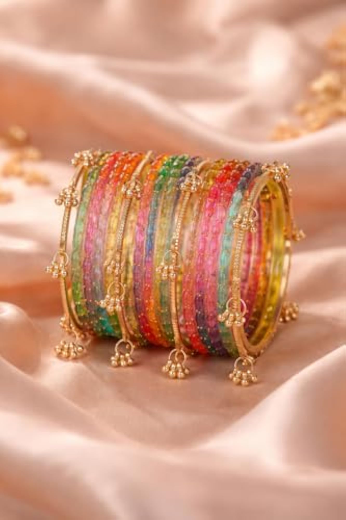 16 Pcs Traditional Kashmiri Ghungroo Bangles Set