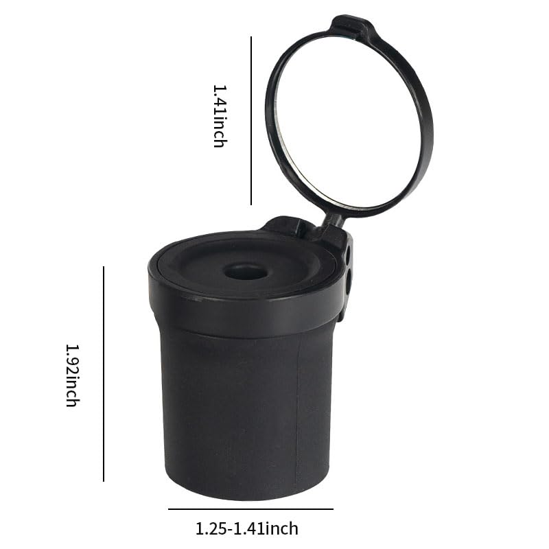 HSayoli Bicycle Mirror for Handlebars, Mini Foldable Rear View Mirror, Rubber Mounting Sleeve for Handlebars, 360°Rotatable Universal Bicycle Mirror for Mountain Bike