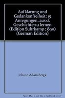 Aufklarung Und Gedankenfreiheit: 15 Anregungen, Aus D. Geschichte Zu Lernen 3518108905 Book Cover