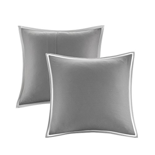 Comfort Spaces Malcom Cozy Comforter Set - Modern Trendy Design, All Season Down Alternative Bedding, Matching Shams, Hotel Deluxe Gray, Queen #TOP7