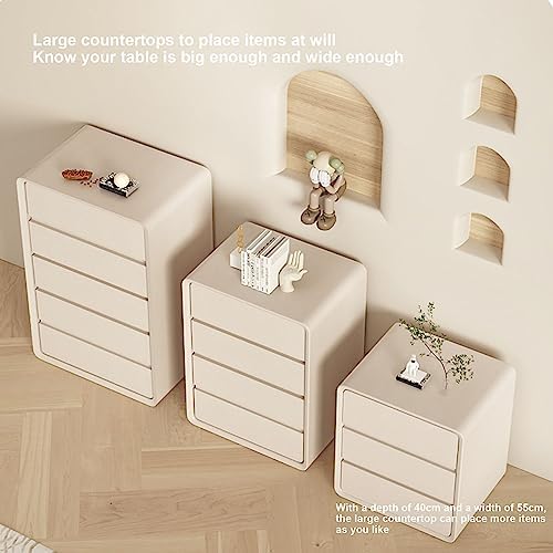 5-Drawer Nightstand & Entryway Storage Cabinet - Small Bedroom Organizer for Socks, Underwear & Food - Ideal for Living Room, Corridor & Entrance