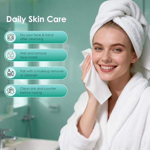 SDIW Face Towels XL, Ultra Soft Disposable Facial Towel for Sensitive Skin — view 2