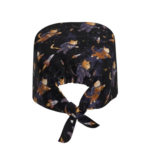 Image of Adjustable Scrub Cap with Sweatband, Breathable Working Hat for Men /Women