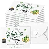 Kosiz St. Patrick's Day Party Favors Saint Paddy's Day Lottery Ticket Holders Irish Lottery Ticket envelopes Happy St. Patrick's Day Gift Card envelopes with Heart Shaped Clasp for Party(25 Pcs)