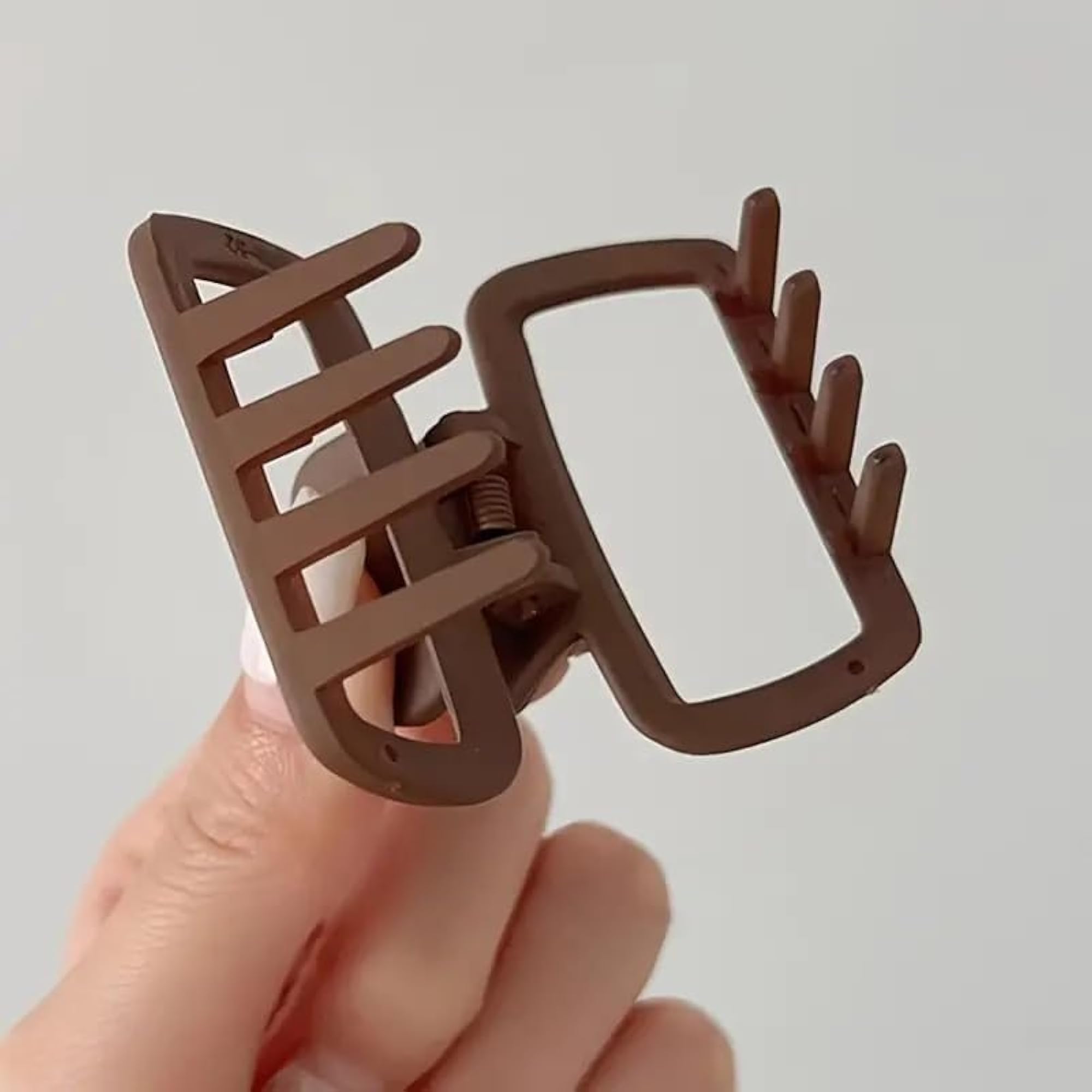 3pcs Square Hair Clips, Solid Colored Hairpins for Women
