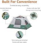 Amazon Basics Instant Camping Tent with Rainfly, Weather-Resistant, Quick Setup