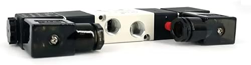 Miniatura 3 de Válvula solenoide AirTAC 4V330E-10 DC12V 38 "PT Doble solenoide 53 vías Centro de escape Aire neumático piloto interno 21-114 PSI 5 Puerto 3