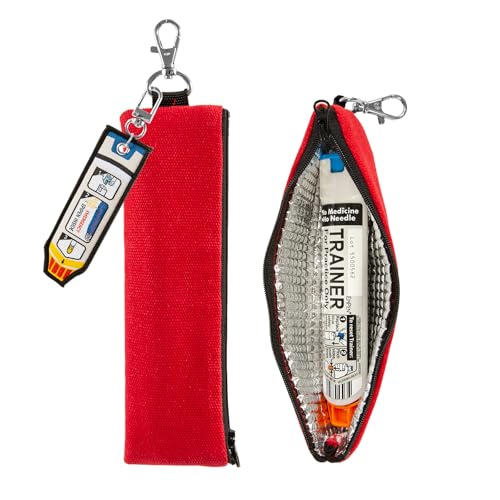 SFBSFL Epipen Carrying Case 2 Pack Medication Emergency Bag 