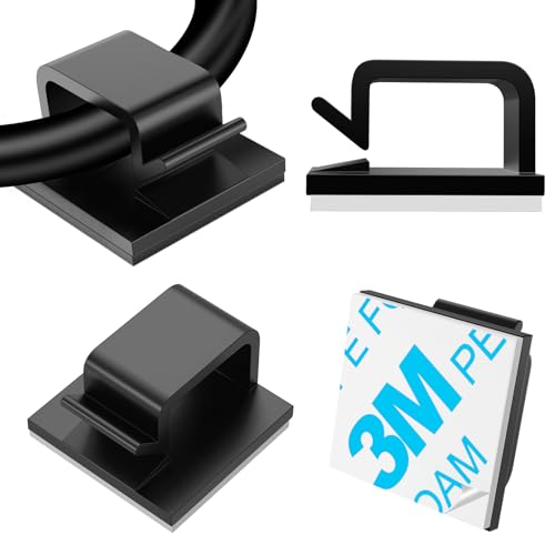 120 PCS Cable Clips, Adhesive Cord Clips for Wires on