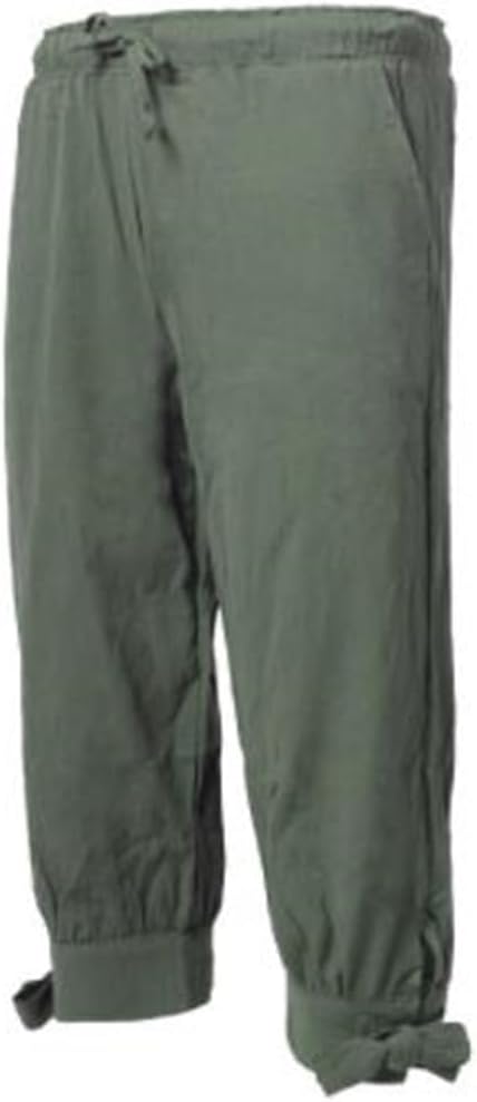 Mens Pirate Pants Medieval Gothic Knee Length Trousers Cotton Linen Shorts Halloween Costume