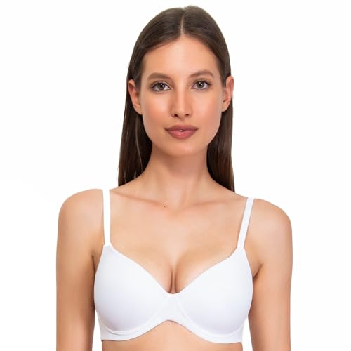 SIELEI, Reggiseno con Coppe Graduate, Realizzato in Morbida Microfibra, con Finiture...