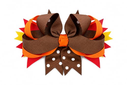 juDanzy Large Thanksgiving Hair Bow Clip for Girls