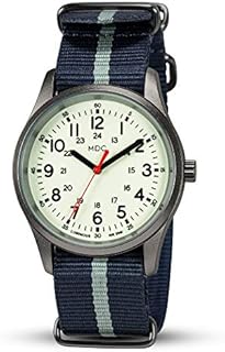 Infantry MDC Glow in The Dark Watches for Men 12/24 Hour Military Watch Field Outdoor Sport Mens Wristwatch Waterproof with NATO Band