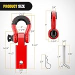 Nilight Shackle Hitch Receiver 2inch for Vehicle Recovery with 3/4" Shackle - Image 2