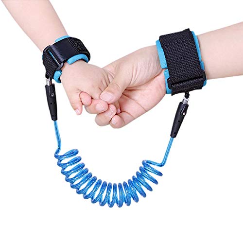 Bracelet Laisse Cordon Anti perte Sécurité Enfant Attache Poignet Foule bleue ou Orange (Bleu) Cover