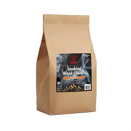 Big K Brown Smoking Wood Chips Hickory Chunks - 8Ltr