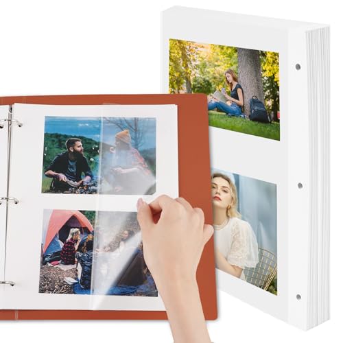 BEAUTIFABLE 30 PCS Photo Album Self for PAGES, Photo Album for 3 for RING Binder Double Sided Photo Album Refill for PAGES Photo Mounting Sheets Fits 8x10-8.5 x 11 Photos