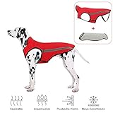 SlowTon Abrigos para Perros de Invierno Chaqueta Impermeable Ropa para Perros Forro de Franela Desmontable Cuello Ajustable Chaleco del tamaño Pecho para Mascotas con Regalos de la Navidad