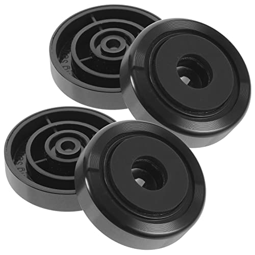 DIYEAH Almohadillas de Aislamiento para Altavoces y Subwoofer, Pies Antirresonancia de Metal 40x12 Mm, 4 Piezas, Color Negro, Accesorio para Audio en Hogar, Absorbe Vibraciones para Equipos HiFi