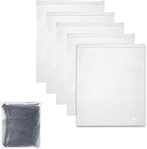 Frosted Zipper Bag Clothes Bag Travel Bag for Shoes Cosmetics Jewellery Toiletries School Trip, LDPE Zip Lock Space Saver Bags with Air Vent Hole (5, 35cm x 40cm)