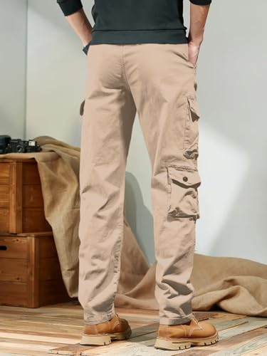 Image of Leriya Fashion Men's Cargo Pants | Multi Pocket Cotton Cargo Joggers for Men | Loose Fit Stylish Pant with Pockets | Casual Baggy Trousers & Streetwear Lower