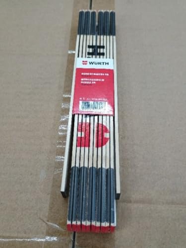 Metro Sueco de Madeira Dobrável 2 Metros, com 12 Dobras uso Profissional.