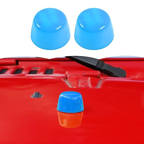 Engine Hood Rubber Head Cover Trim Decoration Accessories for Jeep Wrangler JK JKU 2007-2018,Light blue by RT-TCZ - Used condition - US$16.42