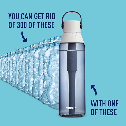 Brita Insulated Filtered Water Bottle with Straw, Reusable, BPA Free Plastic, Night Sky, 26 Ounce by BRITA - Image 2