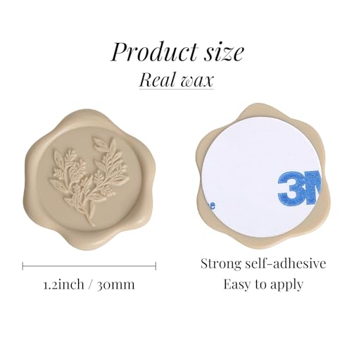 image for UNIQOOO Wax Seal Stickers - Eucalyptus Wedding Invitation Envelope Sea