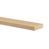 Alma 72 Inch Floating Shelf in Maple | Blonde | Handcrafted Natural Maple Wood Shelf | Single Bracket Wall-Mounted Fireplace Mantel Shelf | 72” W x 2” H x 8” D