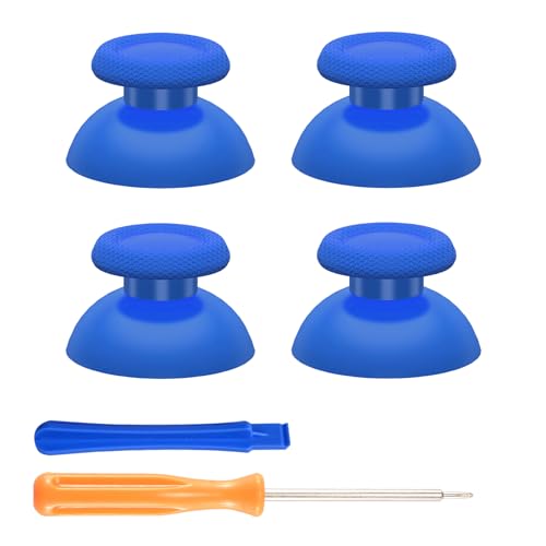 eXtremeRate 2 Pairs Blue Replacement Thumbsticks for PS5 Controller, Custom Analog Stick Joystick Compatible with PS5, for PS4 All Model Controllers Universal - Controller NOT Included