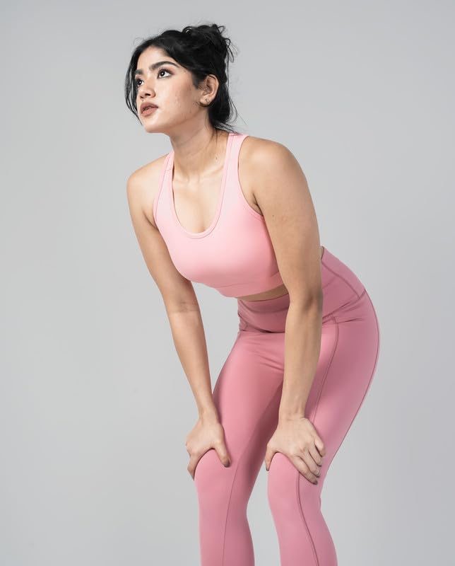 Image of Gym Wear Co-ord Set for Women Stretchable Top & Leggings for Women's & Girls Suitable for Yoga Jogging & Gym Western Coord Set
