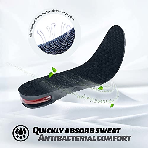 Ilovfeot Height Increase Insoles For Men Women, 4-Layer 3.54 Inch Air Cushion Shoes Insoles Heel Insert Comfort Breathable Make You Taller #TOP1