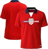 Icon Sports U.S. Soccer USMNT Poly Soccer T-Shirt Game Days Shirt Youth Size - Red with 2 Tones Sign