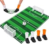 Finger Football Game Set, Mini Football Games with Finger Shoes & Pitch Mat Table Footballs Game for Kids & Adults Fun Family Games Desktop Football Match for Fans Club and Parties
