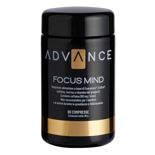 Focus Mind 60 compresse - Stratti Vegetali Brevettati, Caffeina e Vitamine del Gruppo B per Supportare l’Energia Mentale e la Concentrazione