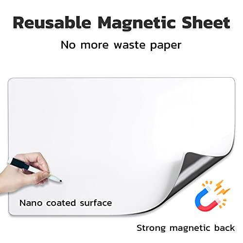 Homidek Magnetic Whiteboard For Fridge, Refrigerator Dry Erase Board, Small White Board With 8 Markers And 1 Eraser, 12X8 #TOP2