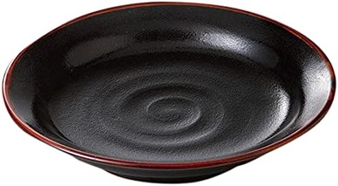 Set of 5 Yuzu Tenmu 8.0 High Platform Plate, 10.0 x 2.1 inches (25.5 x 5.3 cm), 23.6 oz (670 g), Deep Plate, Restaurant, Ryokan, Japanese Tableware, Restaurant, Commercial Use