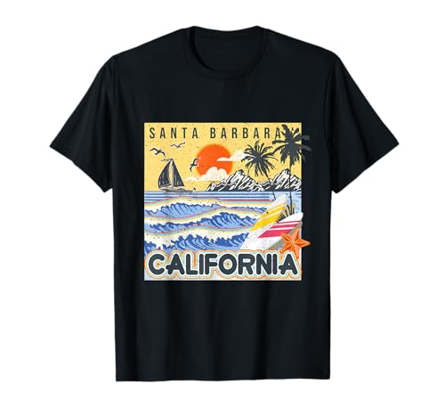 Santa Barbara Sun And Ocean Paradise Vintage California Surf T-Shirt