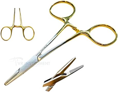 VR INSTRUMENT SUPPLY T/C German Mayo Hegar Needle Holder Driver Serrated Dental Surgical Tools 4''